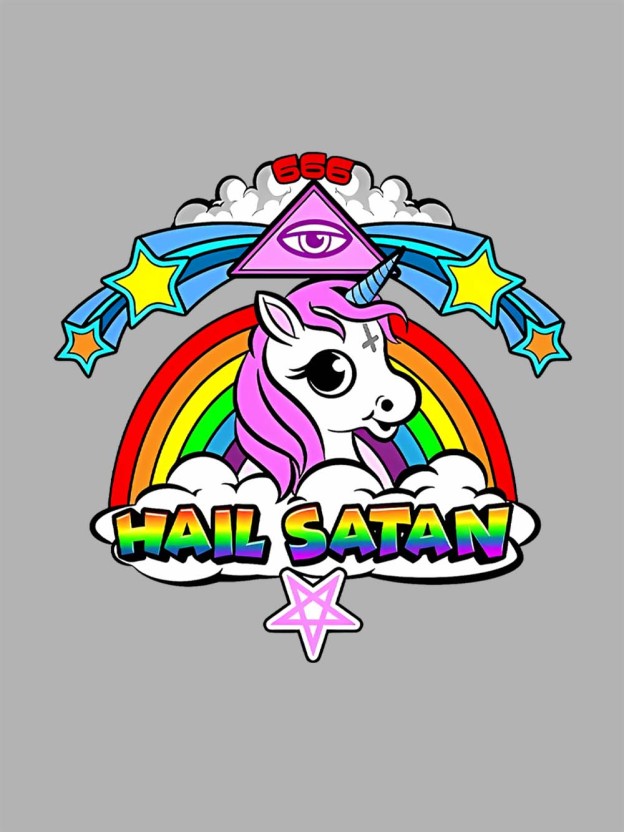 HAIL SATAN WASHED TSHIRT