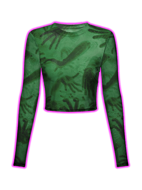 Emerald Shadows Mesh Top