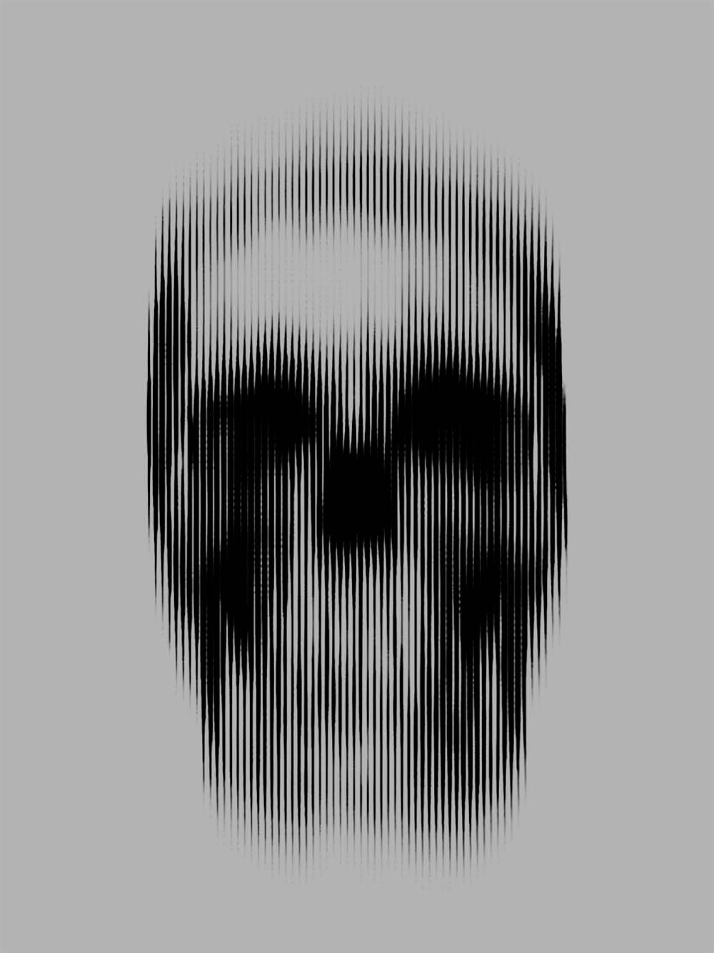 Distorted Skull Art Washed Tshirt