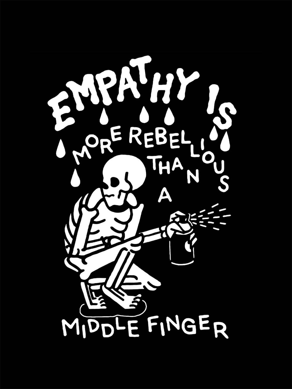 EMPATHY IS MORE REBELLIOUS THAN A MIDDLE FINGER WASHED TSHIRT