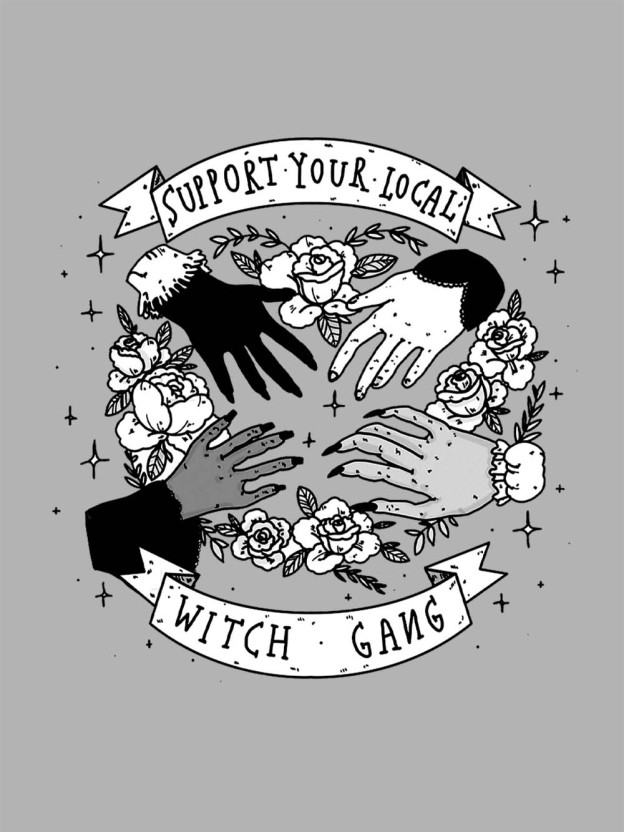 SUPPORT YOUR LOCAL WITCH GANG WASHED TSHIRT