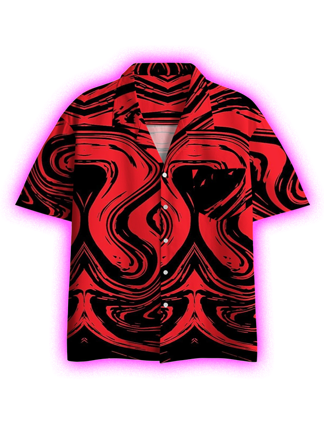 FLUID RED CHAOS WASHED TSHIRT