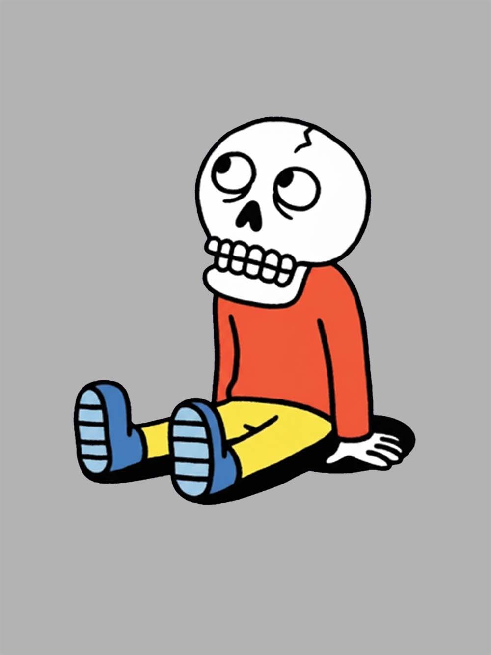 Skeleton Boy Washed Tshirt