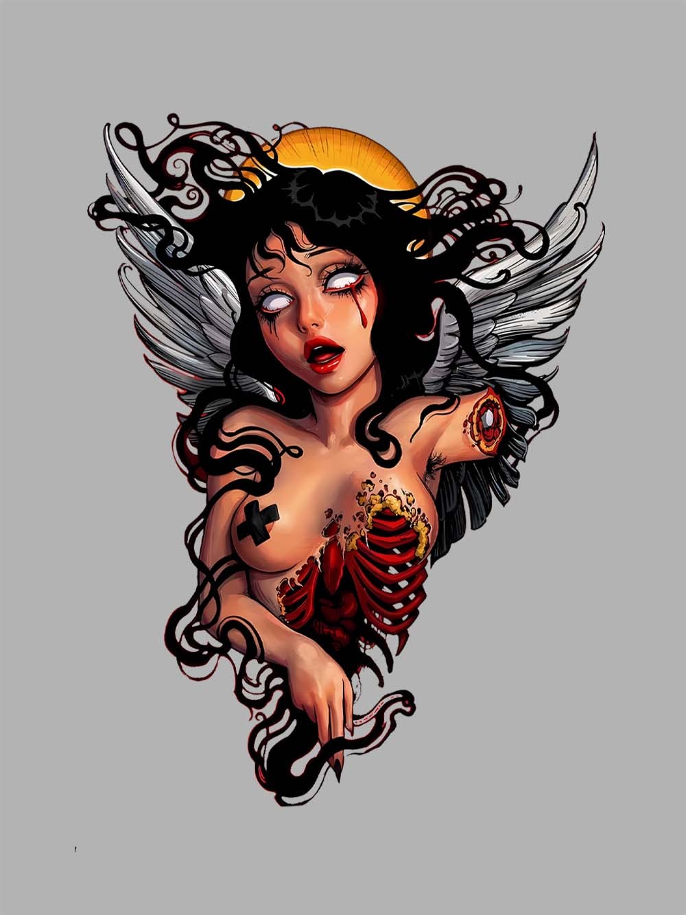 FALLEN ANGEL OF DESPAIR WASHED TSHIRT