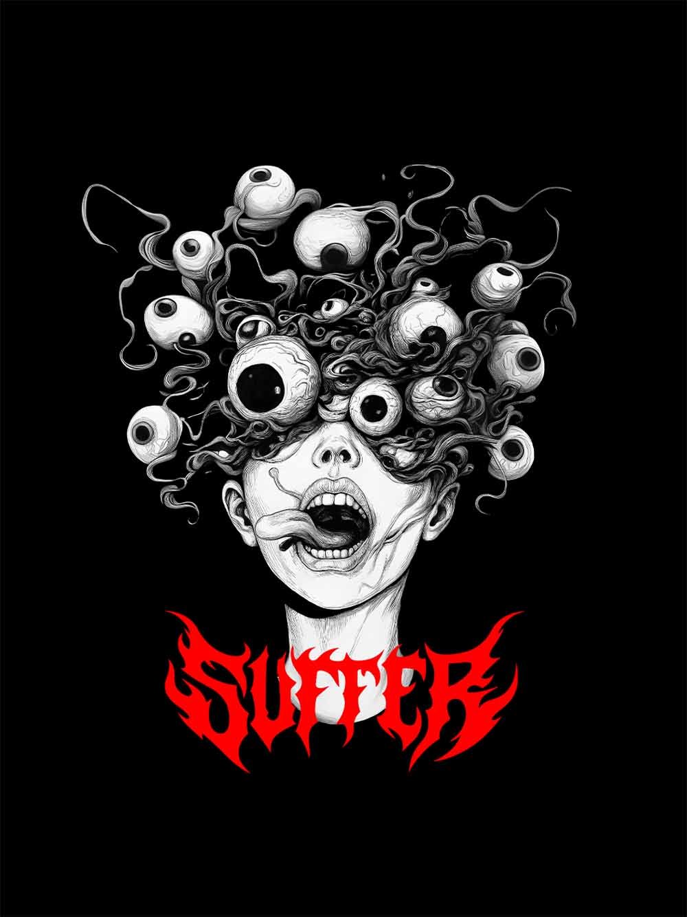 Suffer Weird Eyeball Washed Tshirt