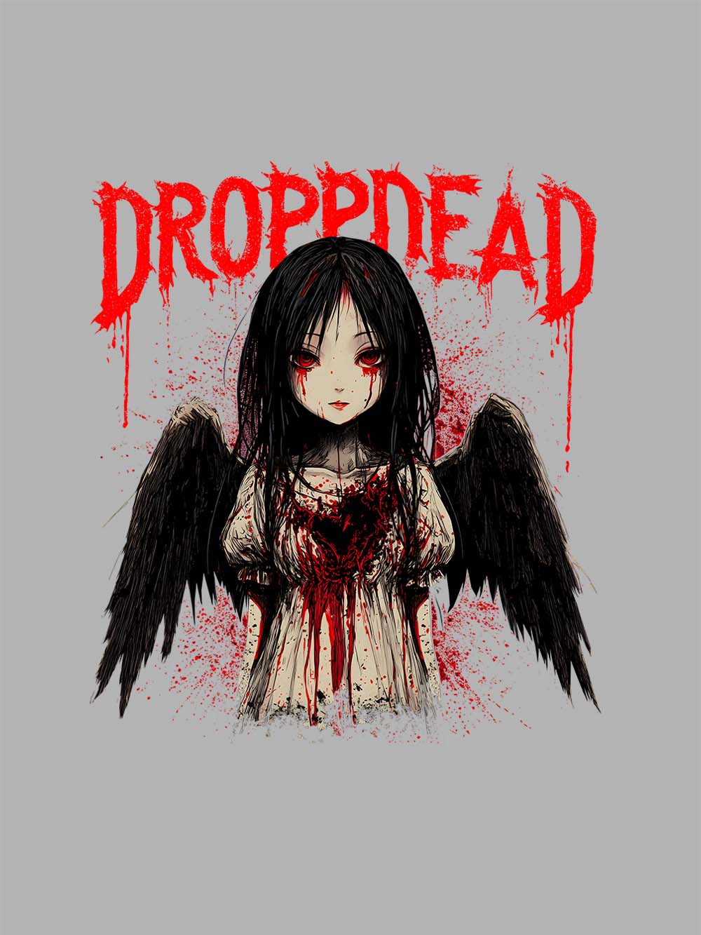 Black Wing Girl Washed Tshirt