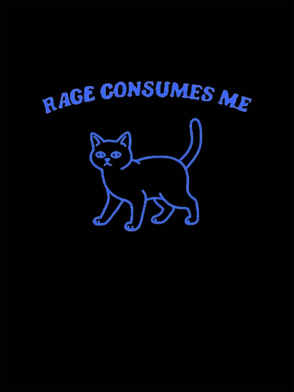 Rage Consumes Me Cat Washed Tshirt