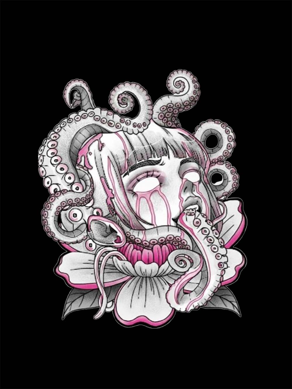 Tentacle Flower Dream Washed Tshirt