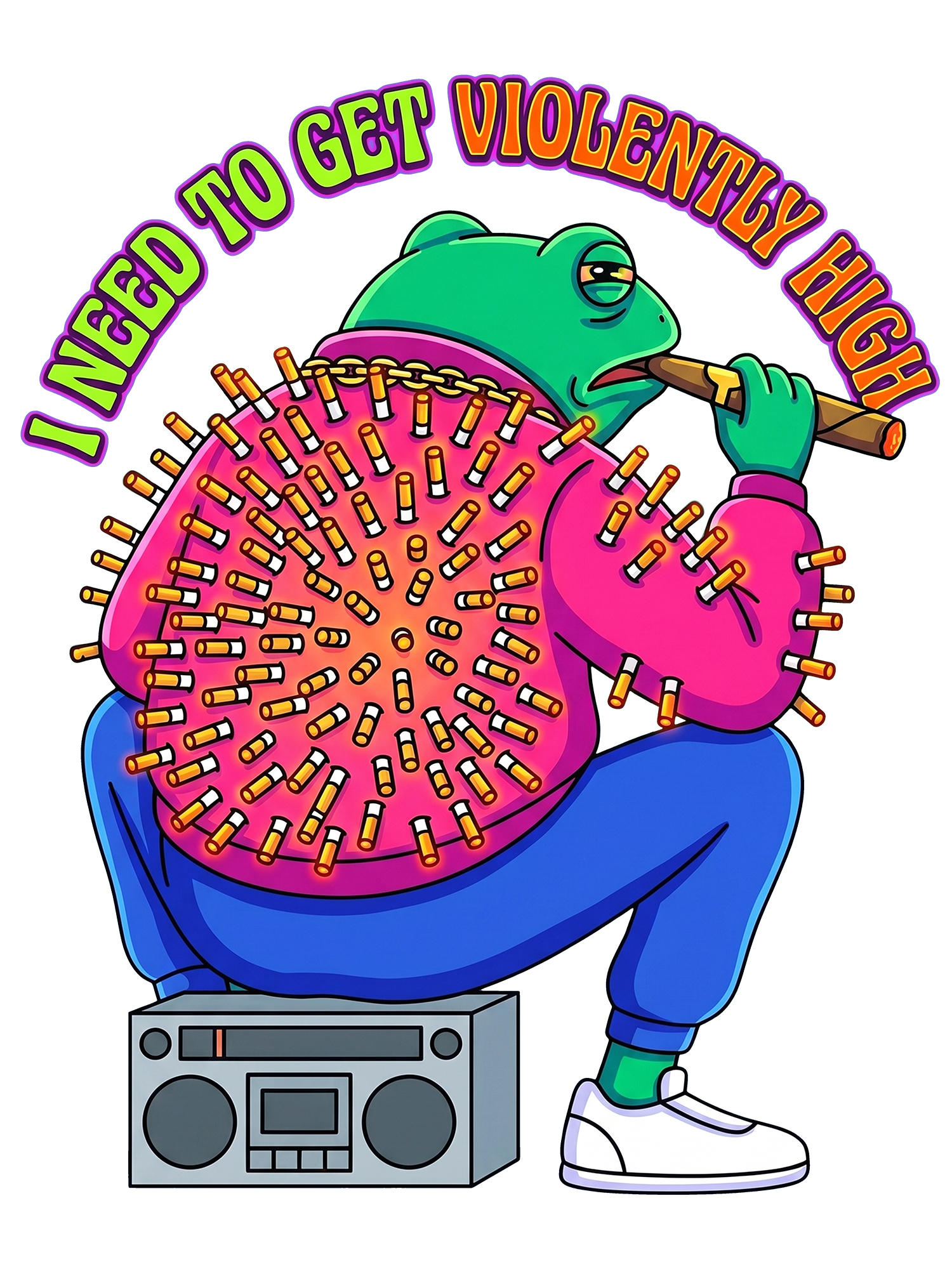 I NEED TO GET VIOLENTLY HIGH Washed Tshirt