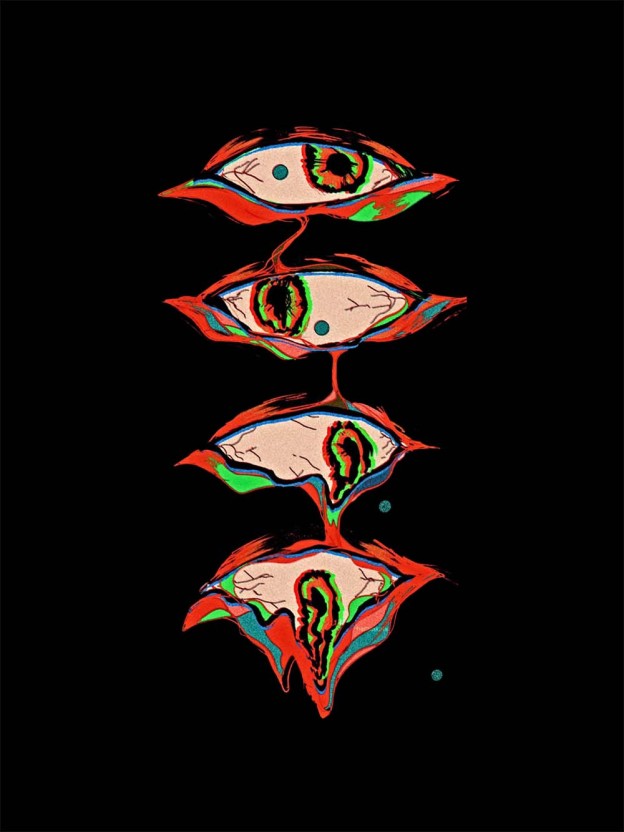 Surreal Eyes Cascade Washed Tshirt