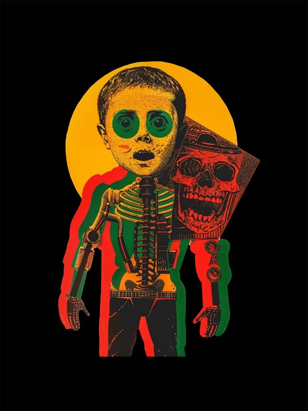 Mechanical Body Washed Tshirt