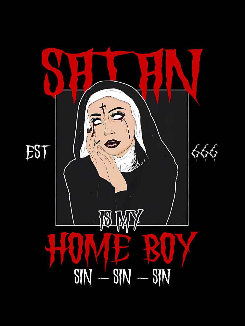 Satan Is My Homeboy Washed Tshirt