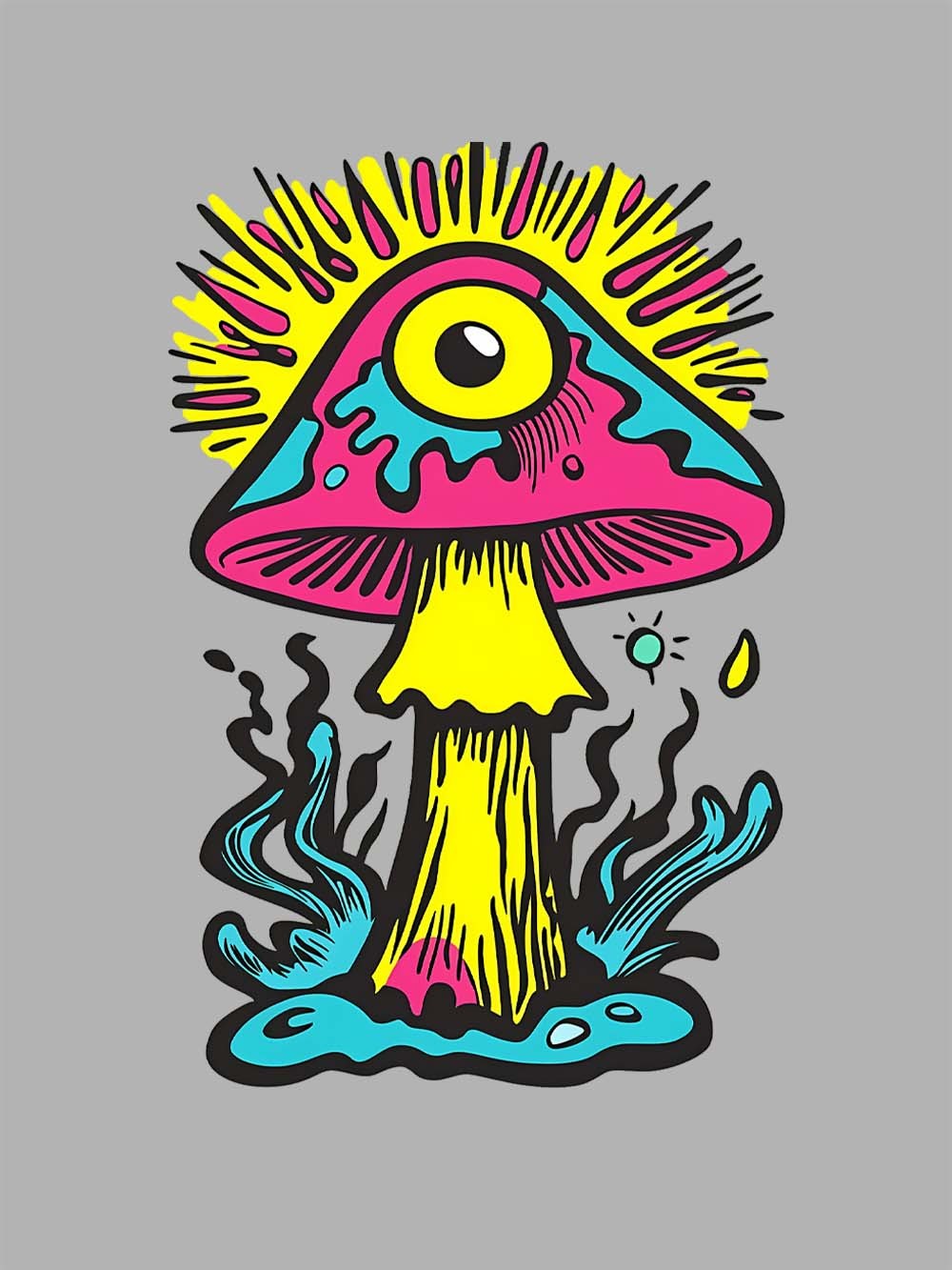 EYE OF THE MUSHROOM WASHED TSHIRT