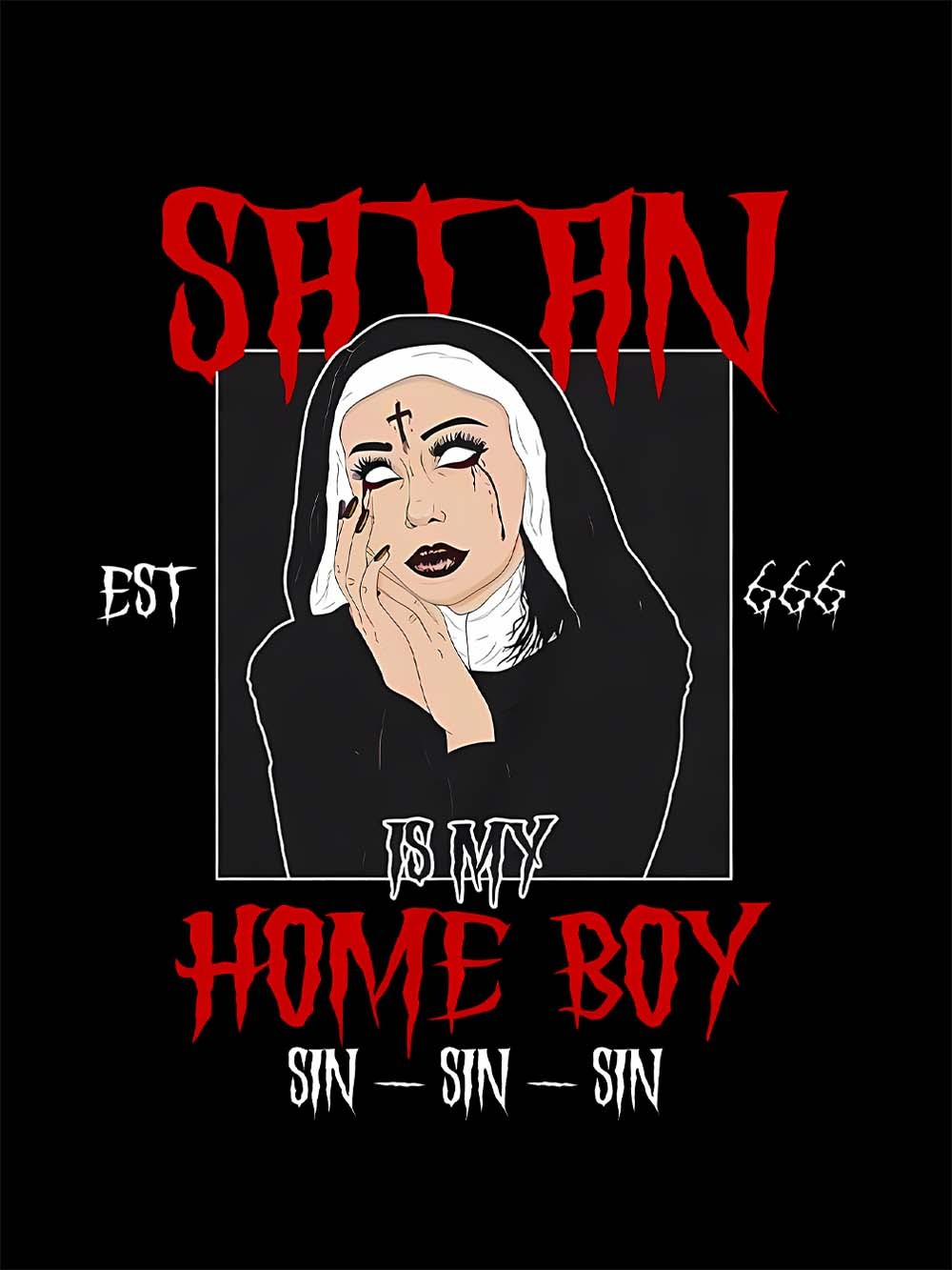 Satan Is My Homeboy Washed Tshirt