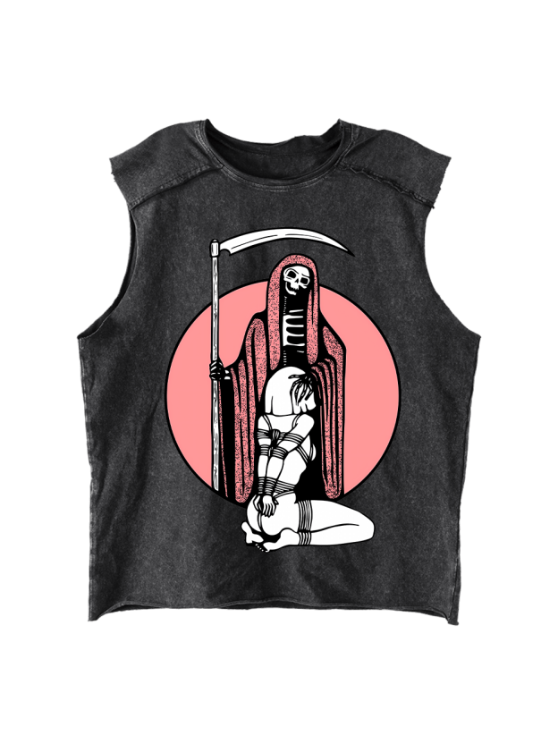Death And Bound Distressed Tank Top