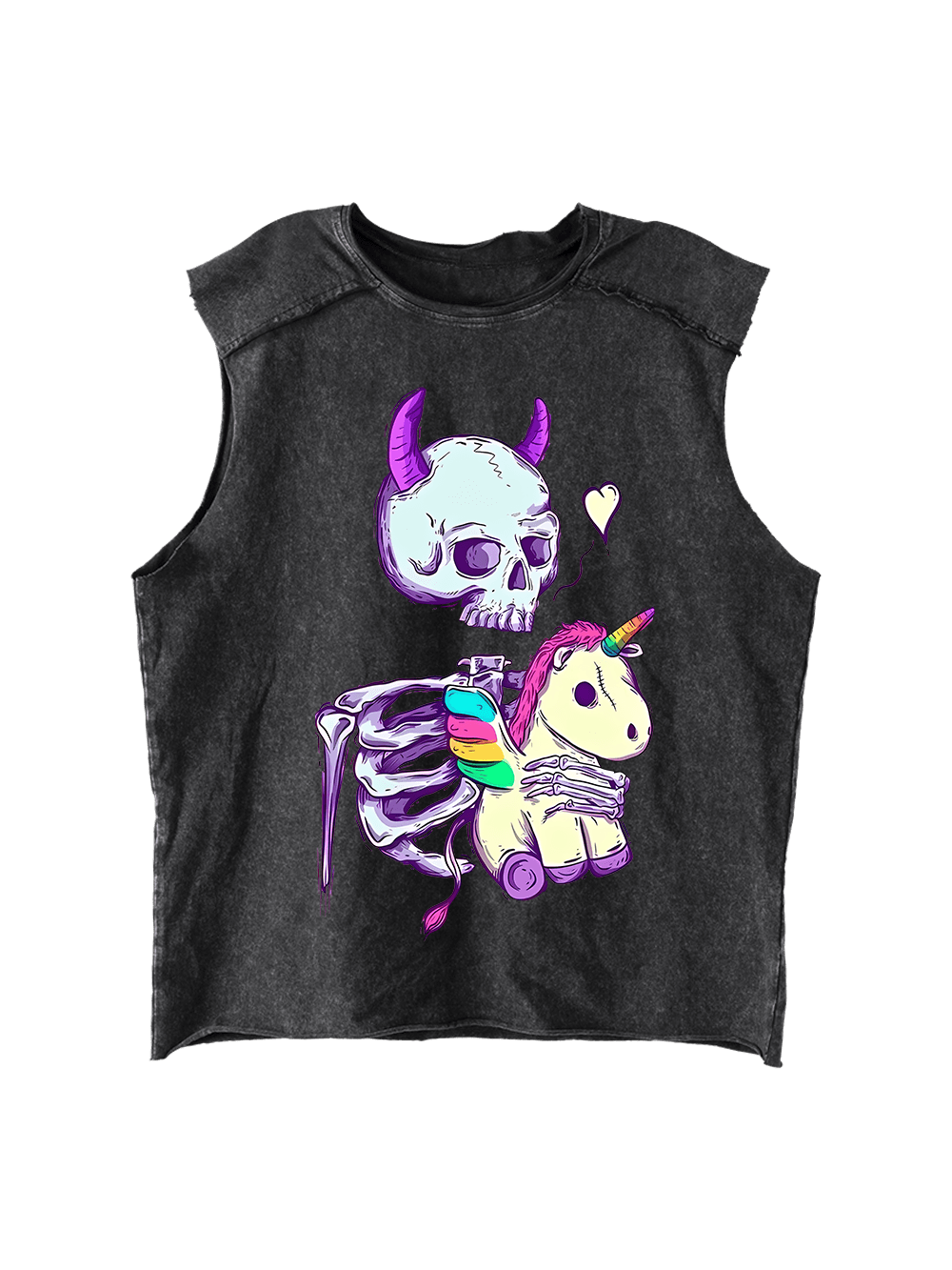 Dark Whimsy Distressed Tank Top-ClassyOutlaw Sale