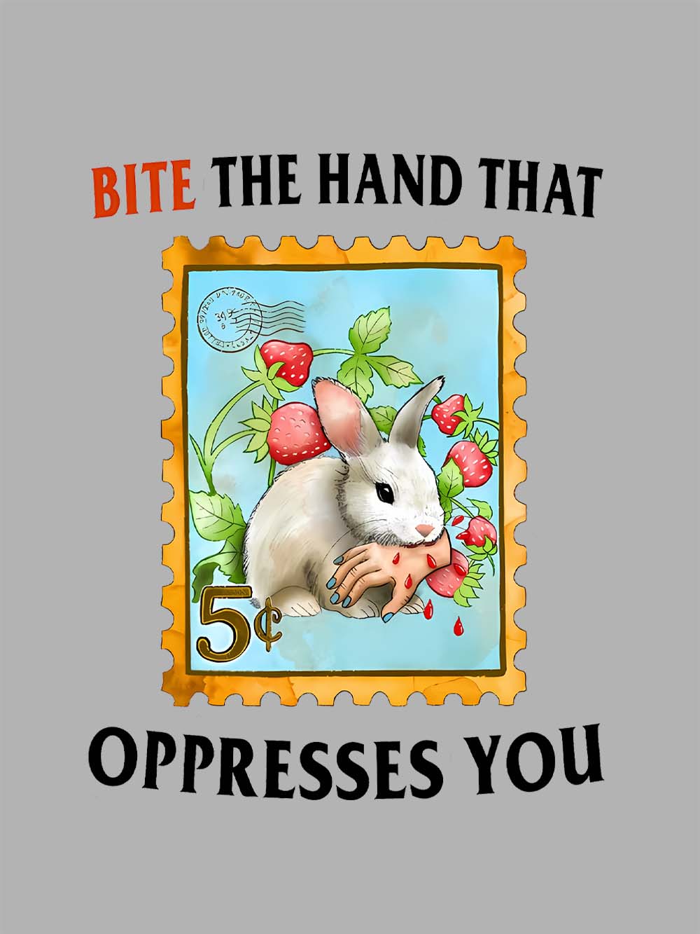 Bite The Hand That Oppresses You Washed Tshirt