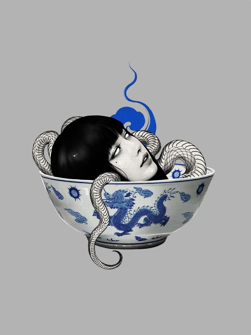 Snake Maiden in the Bowl Washed Tshirt