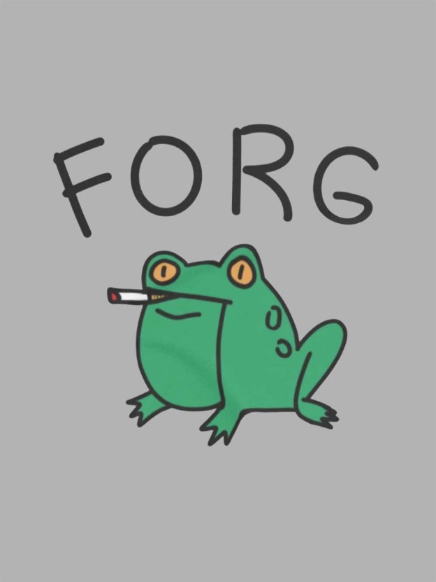 Forg the Smoking Frog Washed Tshirt