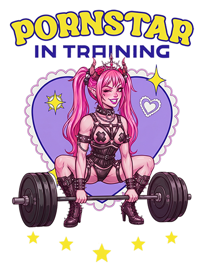 PORNSTAR IN TRAINING AAA DOUBLE SIDED PRINT WASHED TSHIRT
