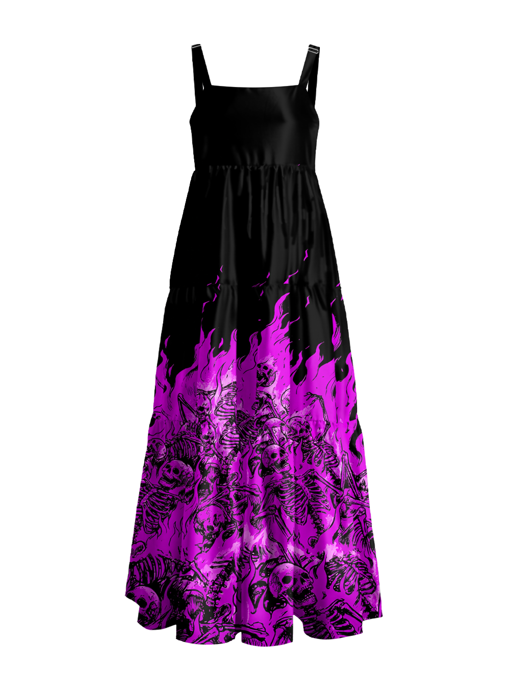 HELLFIRE WIDE STRAPS MAXI DRESS