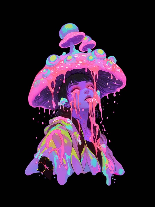 Mushroom Dreamscape Washed Tank Top