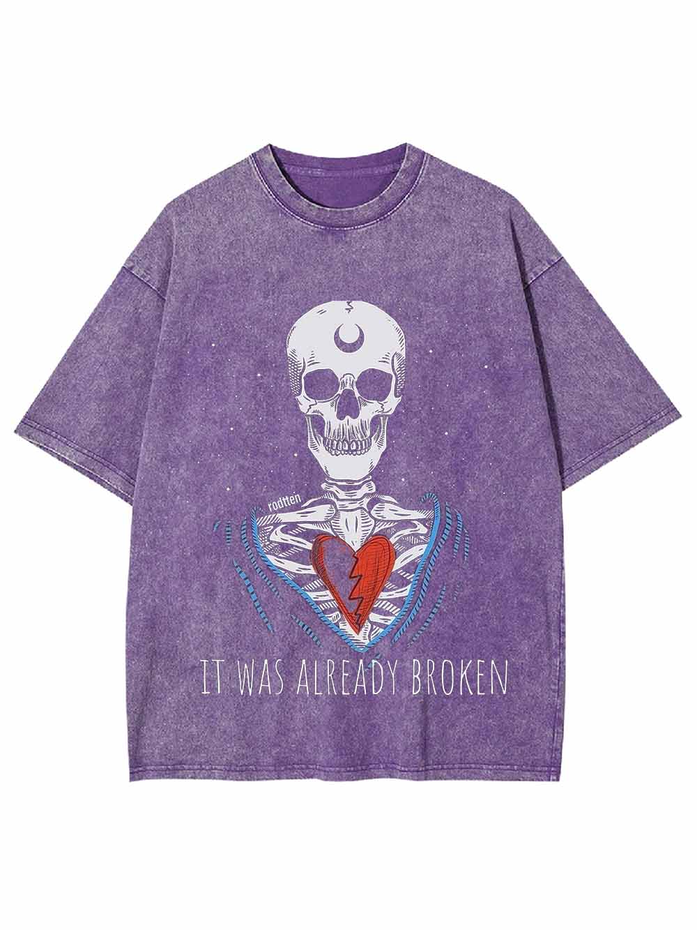 I WAS ALREADY BROKEN WASHED TSHIRT
