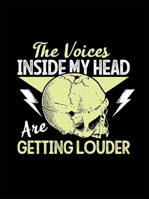 THE VOICES IN MY HEAD ARE GETTING LOUDER WASHED TSHIRT