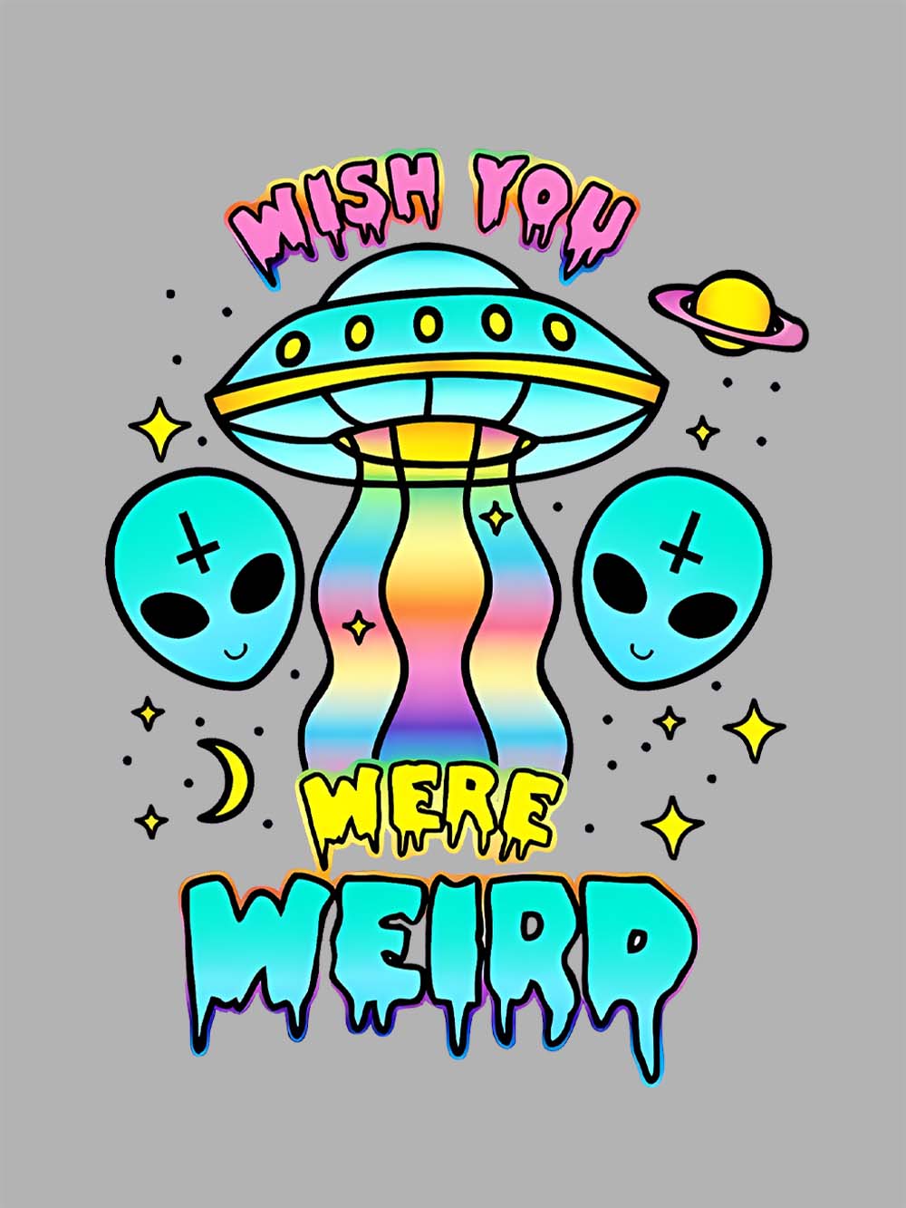 WISH YOU WERE WEIRD WASHED TSHIRT