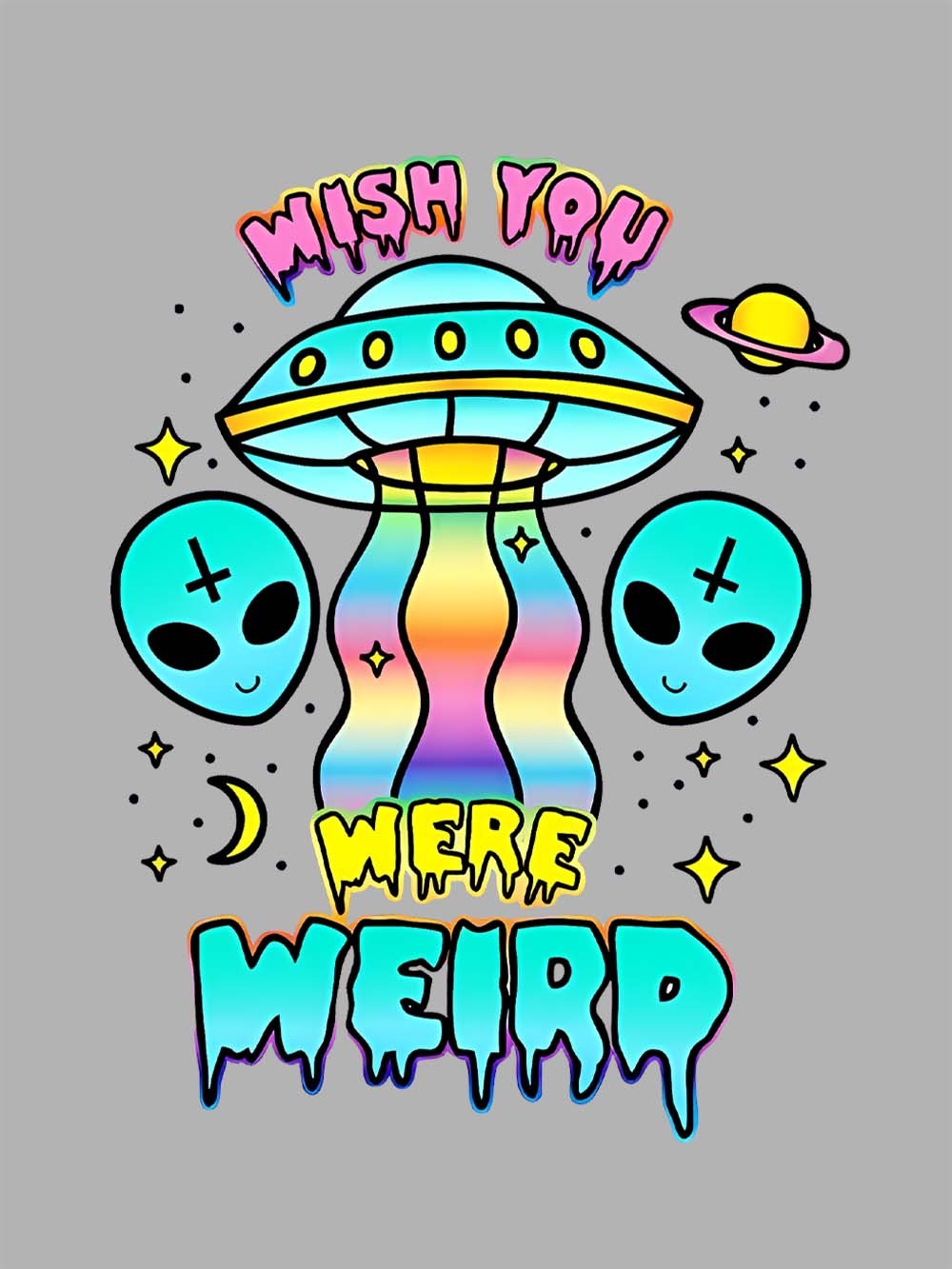 WISH YOU WERE WEIRD WASHED TSHIRT