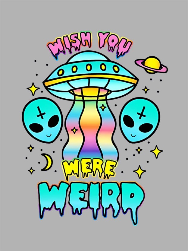 WISH YOU WERE WEIRD WASHED TSHIRT