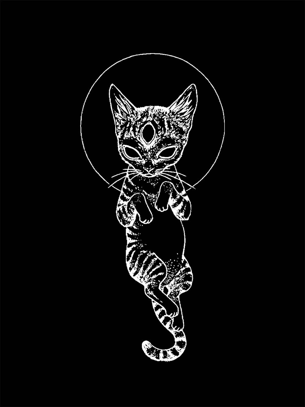 MYSTICAL THIRD-EYE CAT WASHED TSHIRT