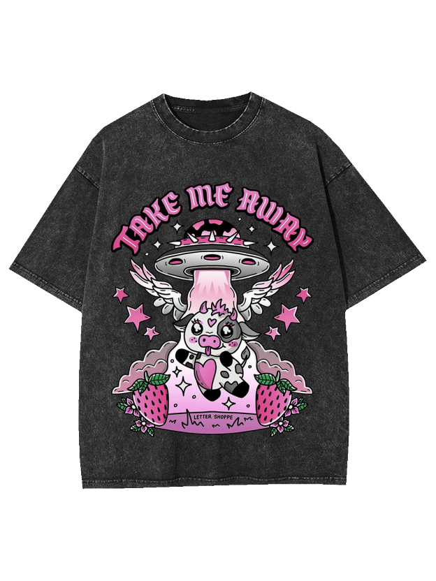 TAKE ME AWAY WASHED TSHIRT