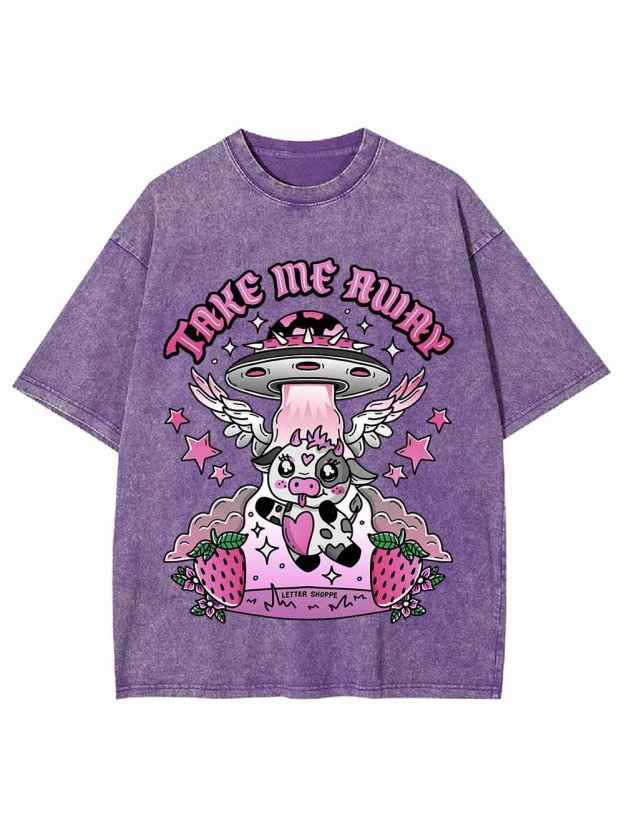 TAKE ME AWAY WASHED TSHIRT