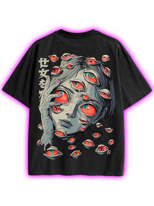 EYES OF THE UNSEEN DOUBLE SIDED PRINT WASHED TSHIRT