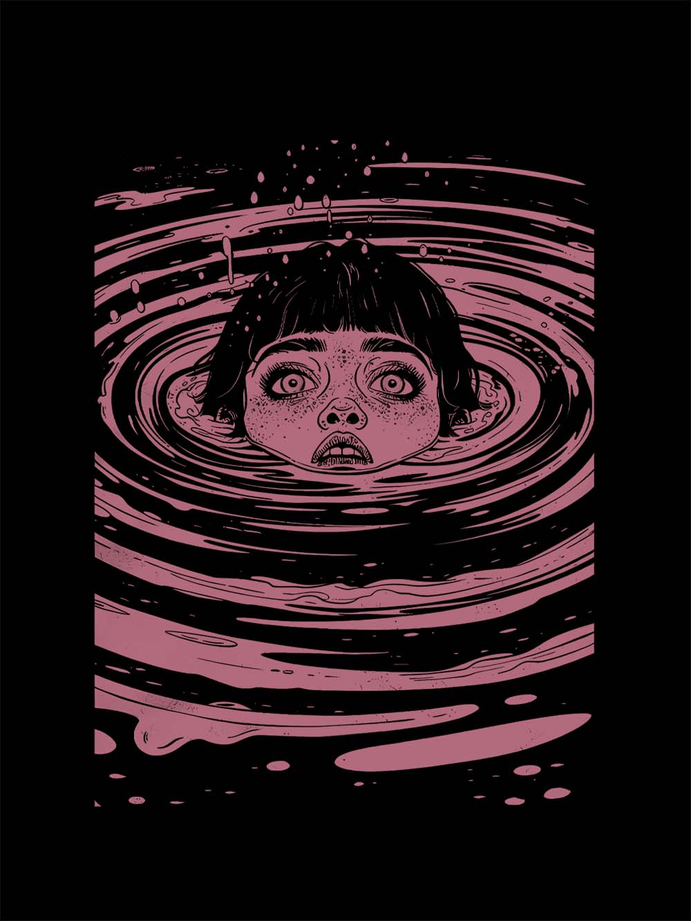 Drowning in the Abyss Washed Tshirt