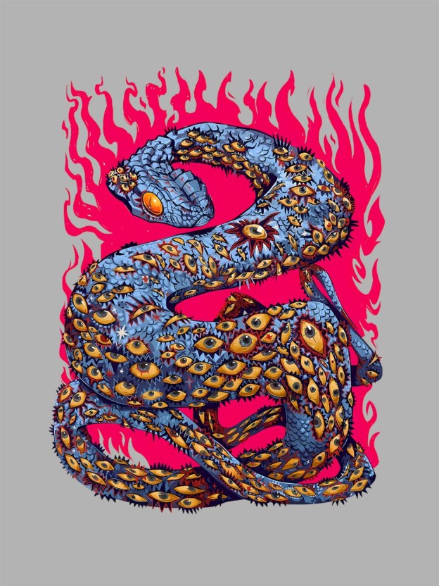 Eyes Of The Serpent Washed Tshirt