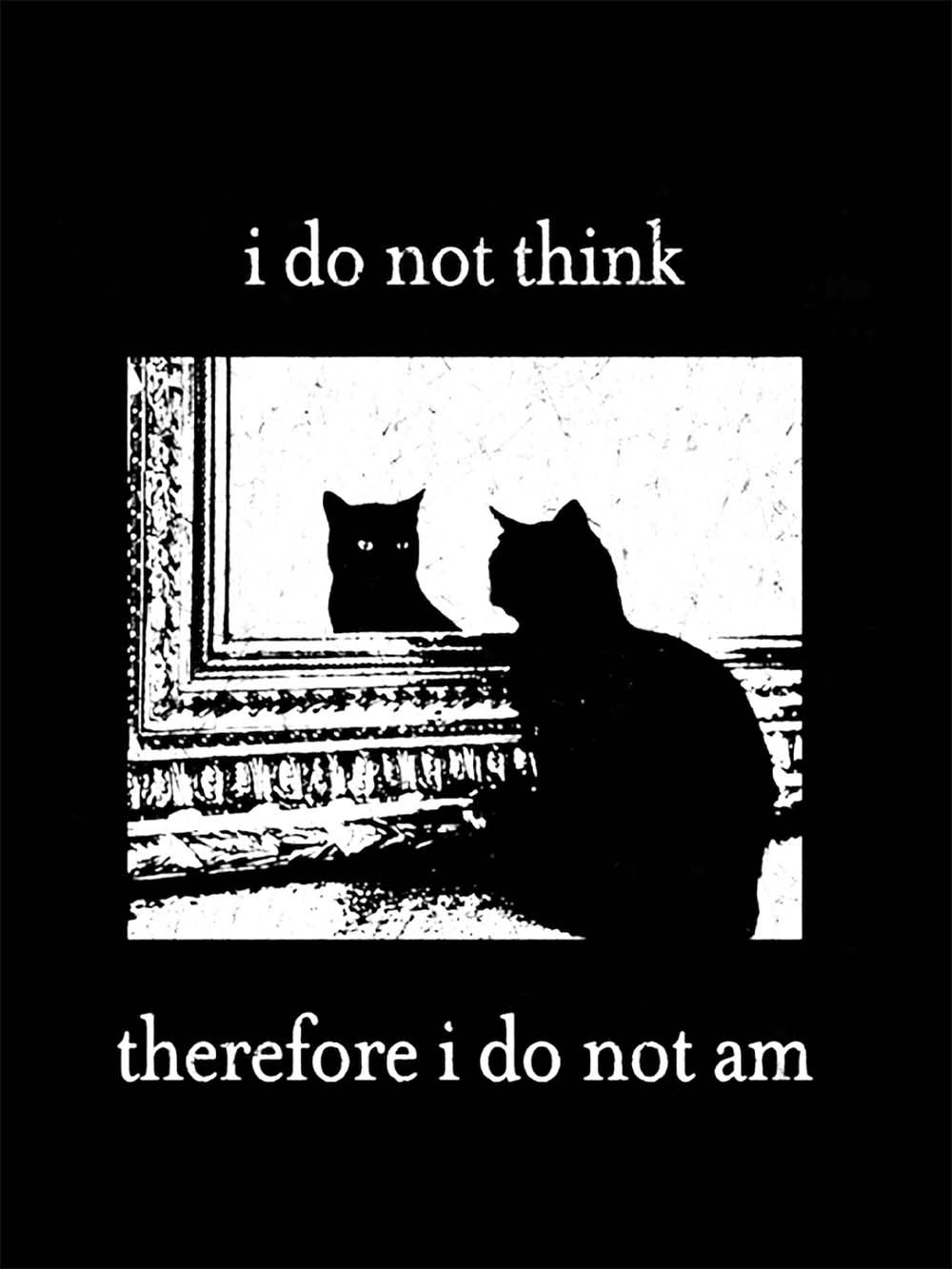 I Do Not Think Therefore I Do Not Am Washed Tshirt