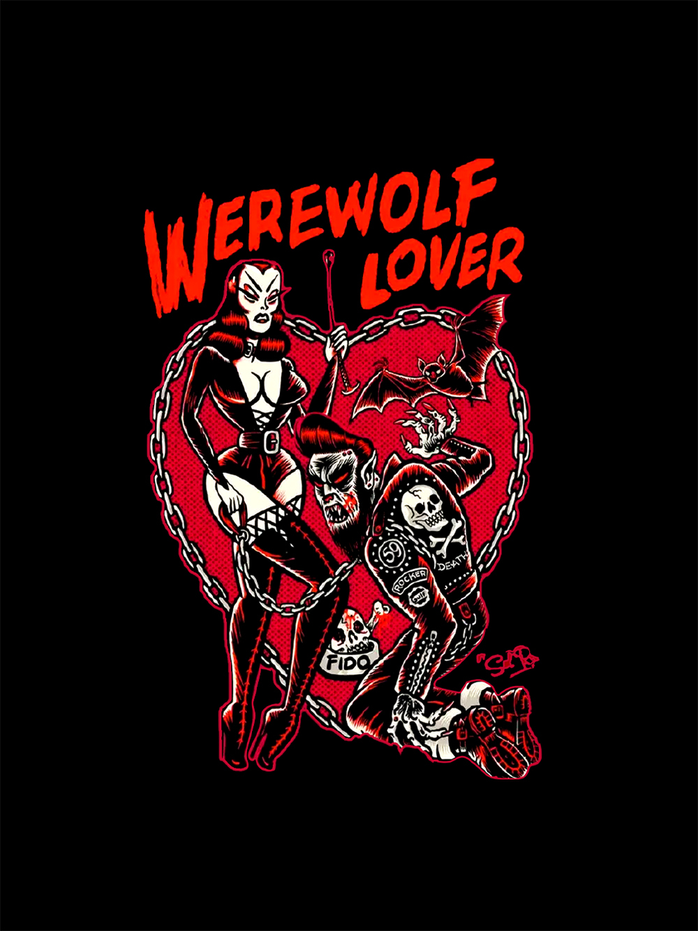 WEREWOLF LOVER Washed Tshirt