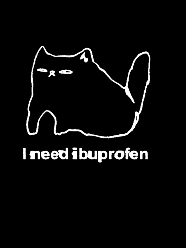 Ibuprofen Cat Washed Tank Top