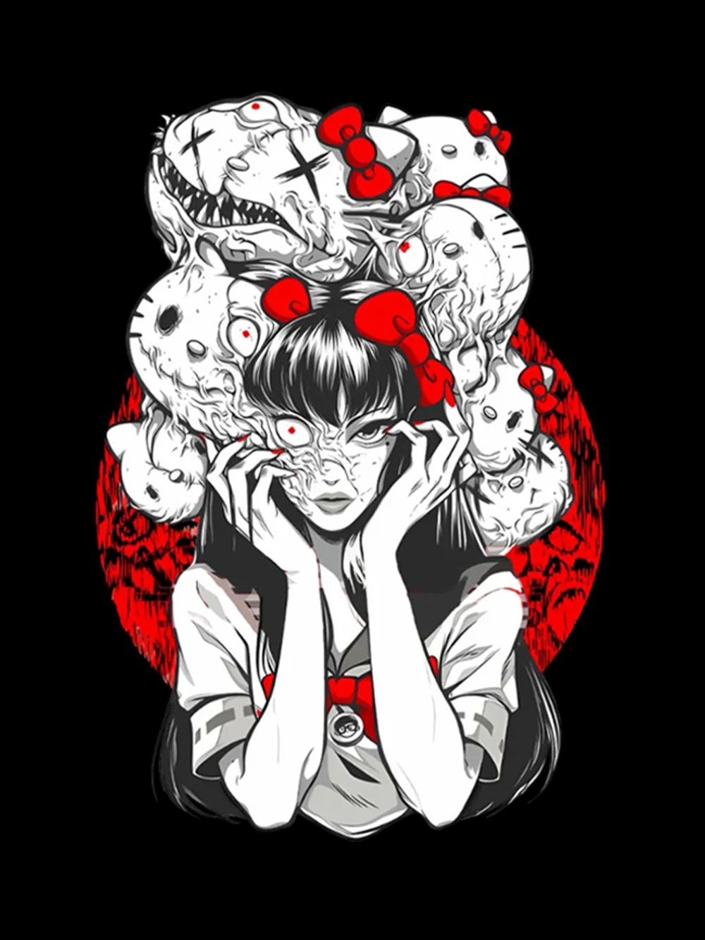 Tomie And Hello Kitty Washed Tank Top