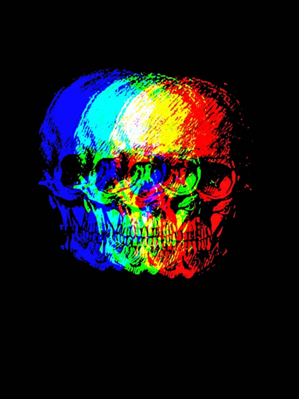 Skull Illusion Washed Tank Top