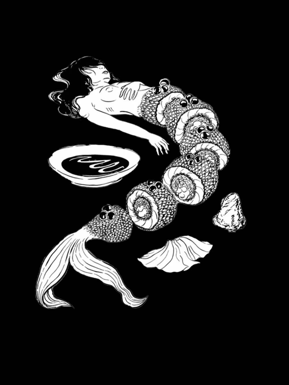 Human Sushi Slices Washed Tank Top