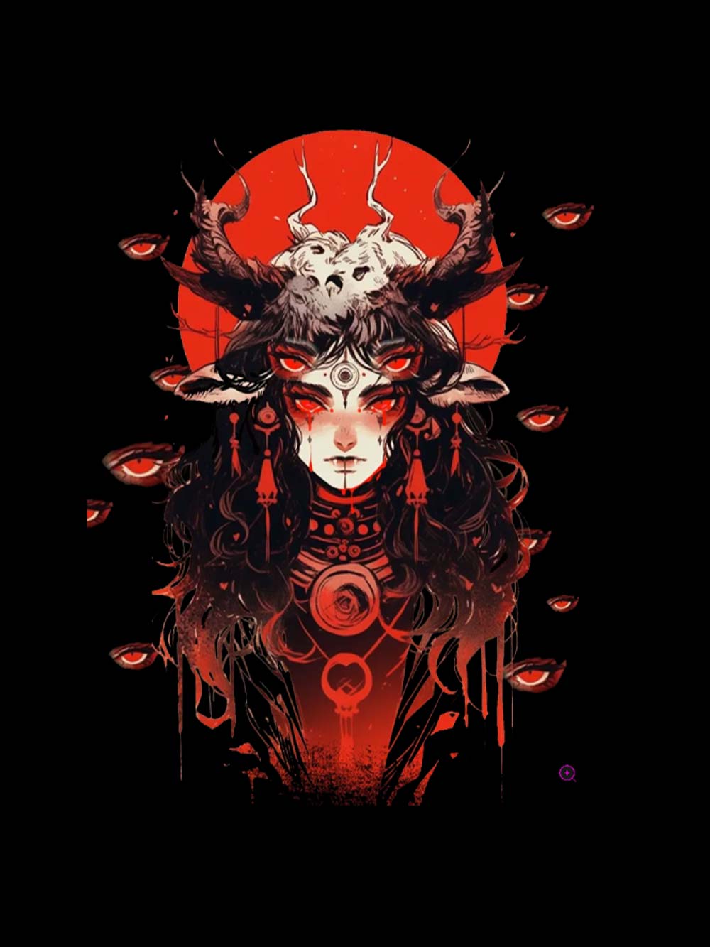 Multiple Eyes Spirit Washed Tank Top