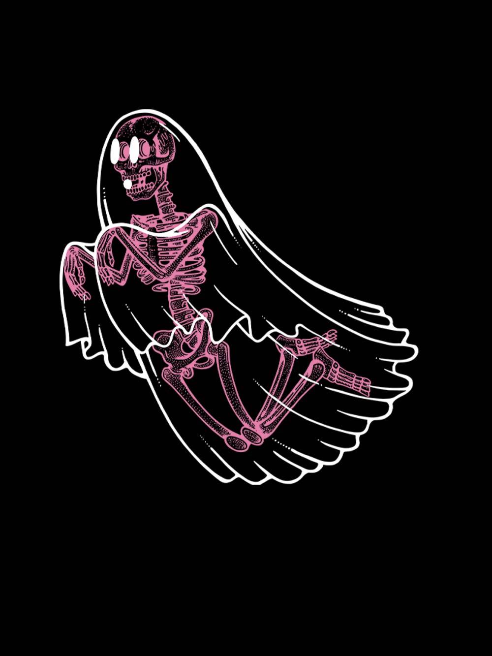 Ghostly Skeleton Veil Washed Tank Top