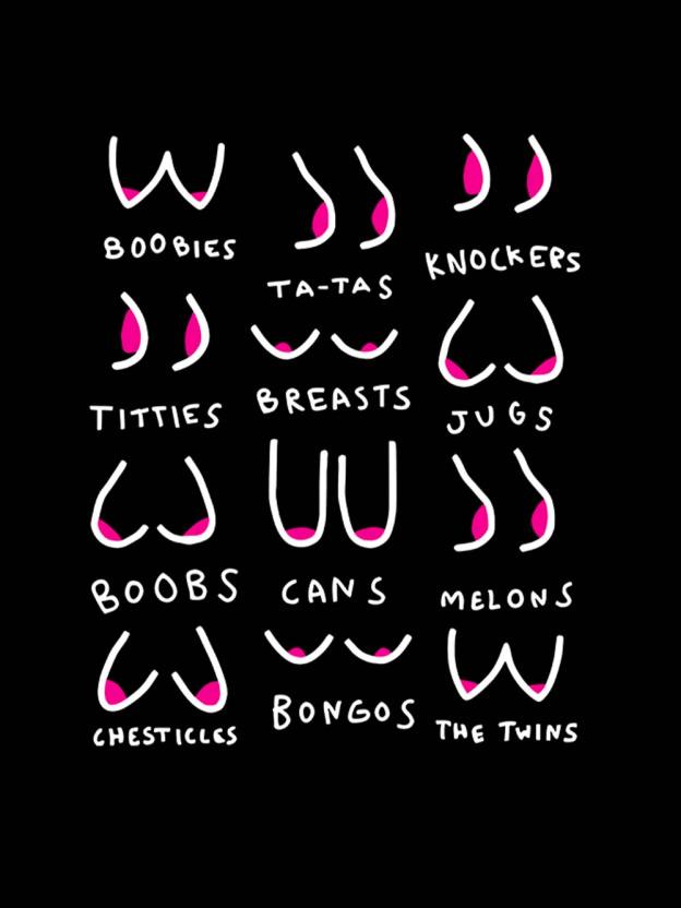 Breasts Slang Washed Tank Top