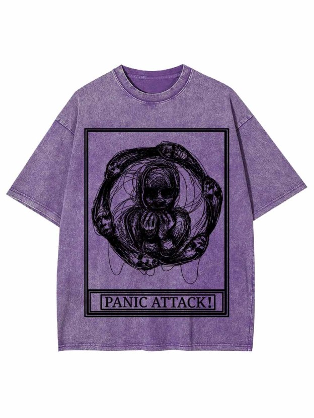 PANIC ATTACK WASHED TSHIRT