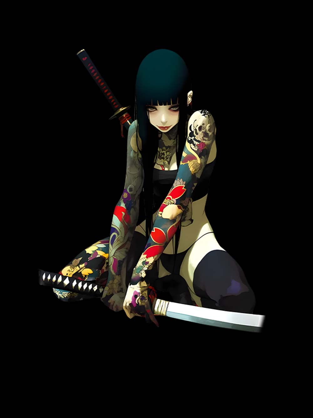 Tattooed Blade Warrior Washed Tank Top