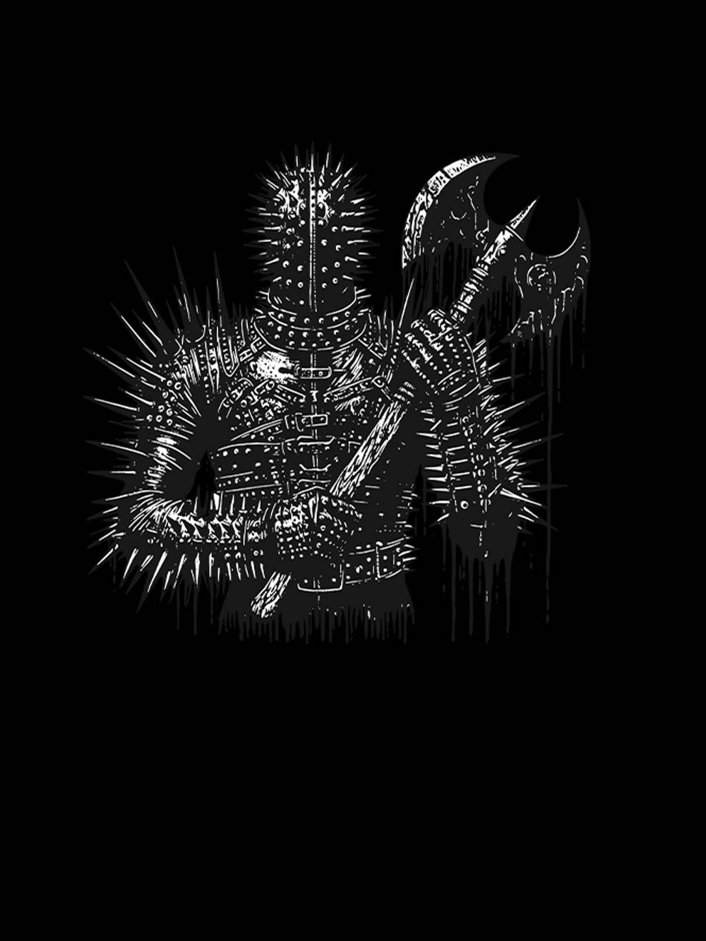 Spiked Warrior with Battle Axe Washed Tank Top