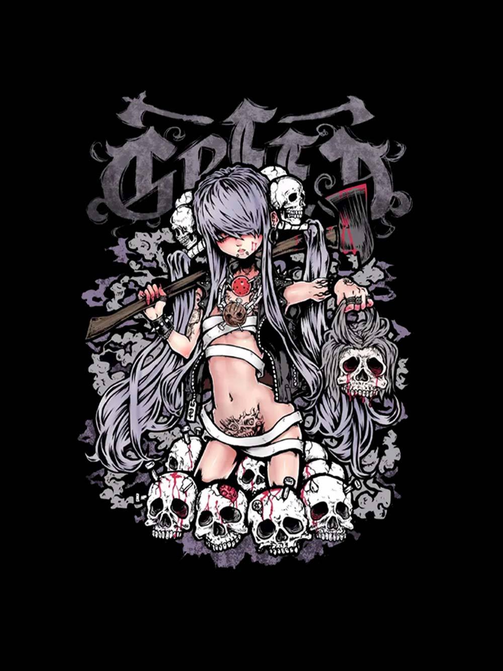 Queen of Skulls Washed Tank Top